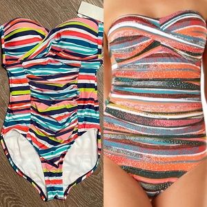 Anne Cole stripe Swimsuit one piece size 6 or 10